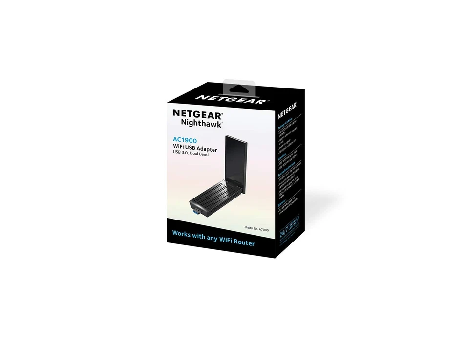 NETGEAR AC1900 WiFi USB Adapter Dual Band 600Mbps 1300Mbps Windows Mac Compat... - Image 2 of 4