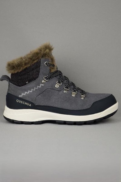 Women Quechua Boots Grey Suede 37