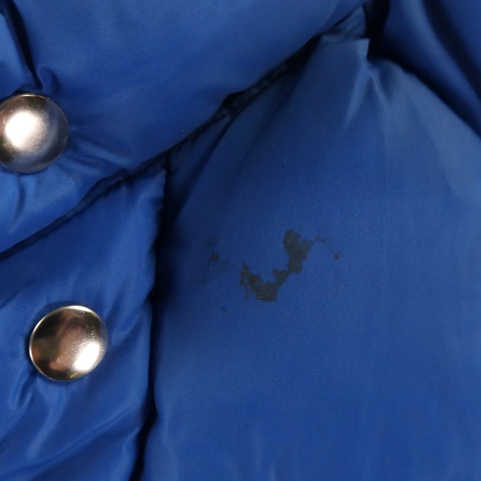 VTG Camel Jacket Mens M Blue Goose Down Puffer Feather Fill Coat 80s - Image 3 of 4