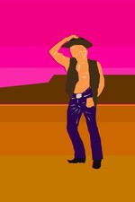 Cowboy S - Fine Art Print - 12x18print/mat - TheHastingsGallery - Free Shipping2