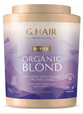 G.Hair B-tox Organic Blond Mask Revitalize Damaged Blonde Hair 34oz 1Kg