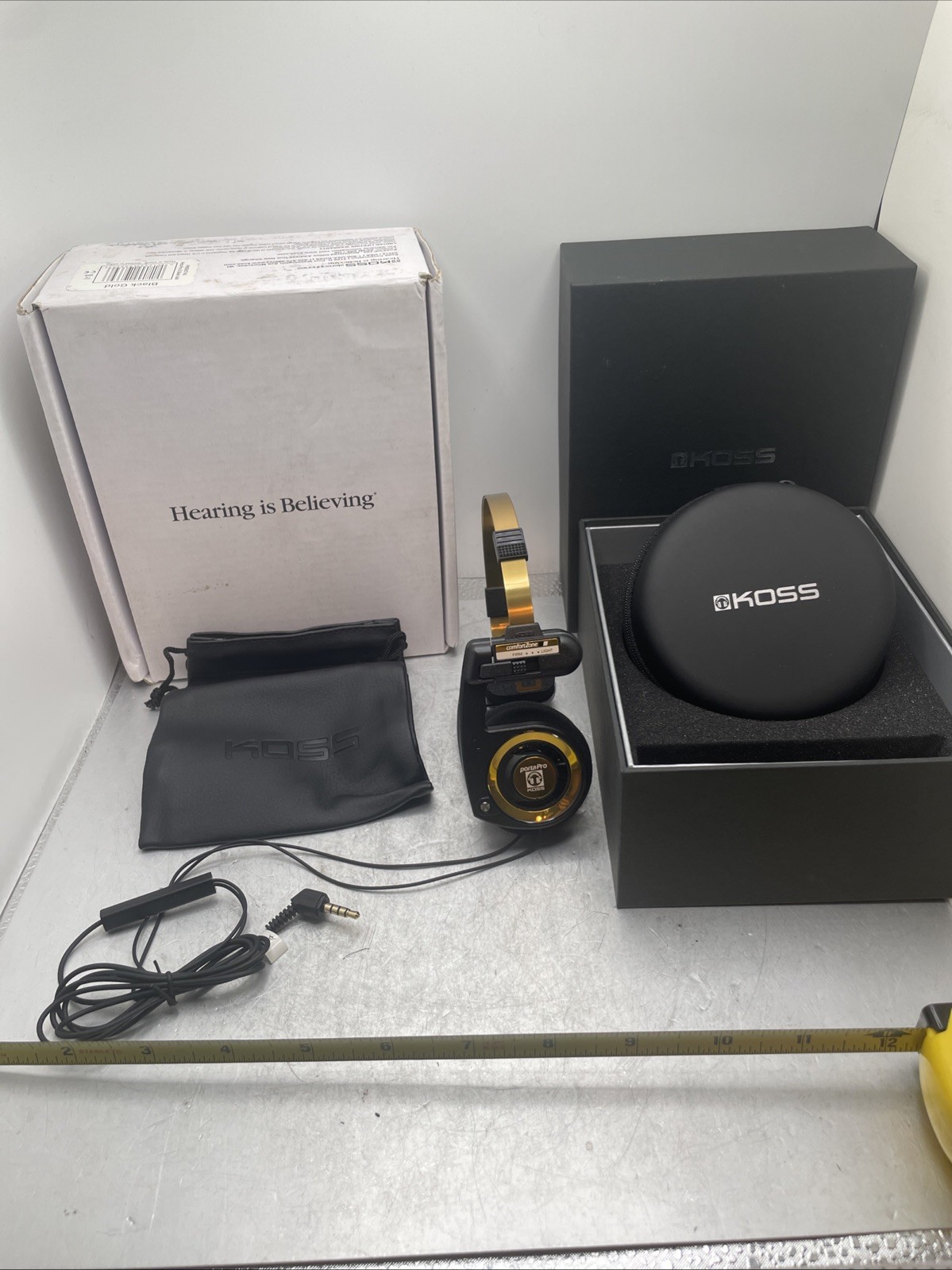 Koss Porta Pro Limited Edition Black Gold On-Ear Headphones, in-Line 