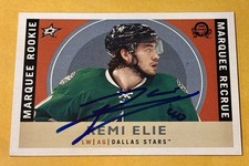 Remi Elie SIGNED 2017-18 O-Pee-Chee Retro RC Card #526 Auto Dallas Stars
