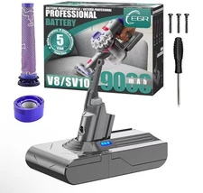 EGR Upgraded 9000mAh V8 Battery Replacement Compatible with Dyson V8 Animal Batt