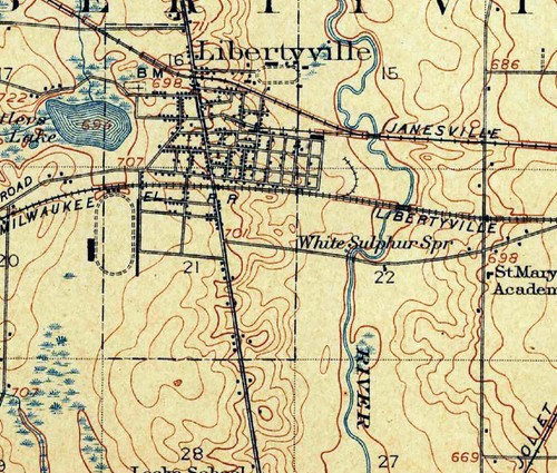 1908 Topo Map of Waukegan Illinois Libertyville - Picture 3 of 4