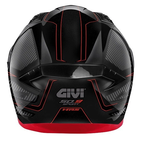 Full-Face GIVI 50.9 Enigma Red Black Red Helmet Casque Size XXL Foto 4 de 4