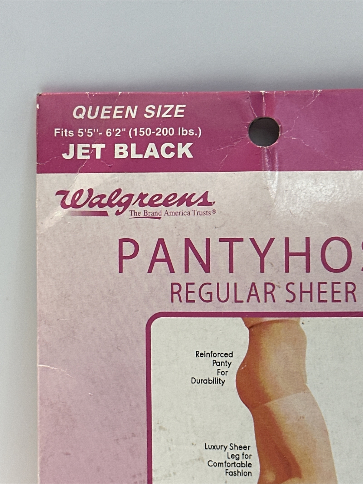 Walgreens Pantyhose Regular Sheer QUEEN Size JET BLACK eBay