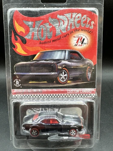 a 2019 Hot Wheels BLACK CUSTOM CAMARO Redline Club RLC Membership w Button PATCH
