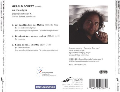 ENSEMBLE REFLEXION K GERALD ECKERT: ON THE EDGES NEW CD
