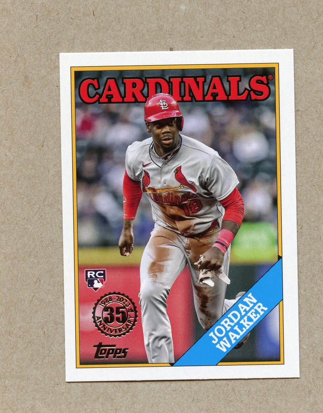 2023 Topps Update Jordan Walker #88US-49 1988 Topps Baseball St Louis Cardinals
