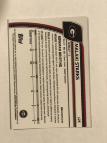 2024 Bowman Chrome University Malaki Starks Black & White Stealth Ref /48 AB - Picture 2 of 2
