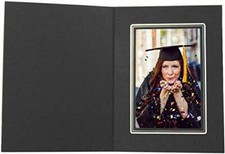 Pack of 100 Cardboard Paper Photo Folder for a 4x6 Picture Portrait Black