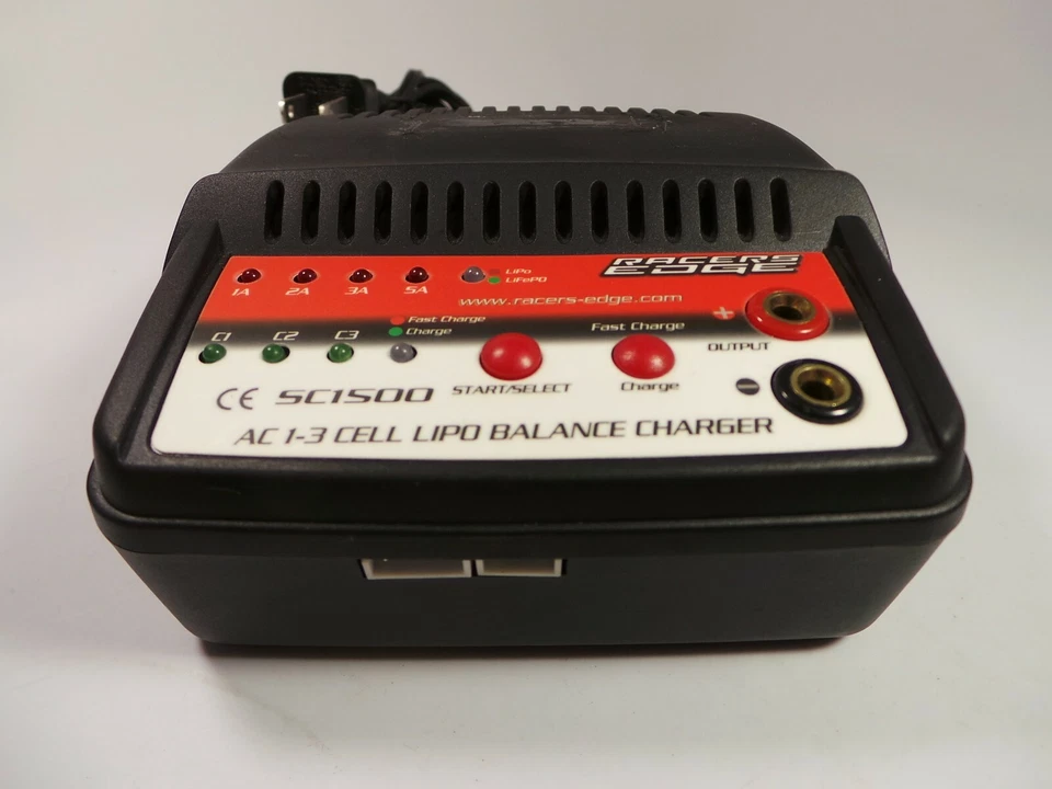 Racers Edge RCE SC1500, AC1-3 Cell LIPO Balance Battery Charger -  Leads - Image 2 of 2