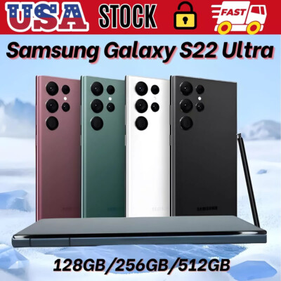 NEW Samsung Galaxy S22 Ultra 5G 128GB 256GB 512GB GSM CDMA Unlocked US Version 