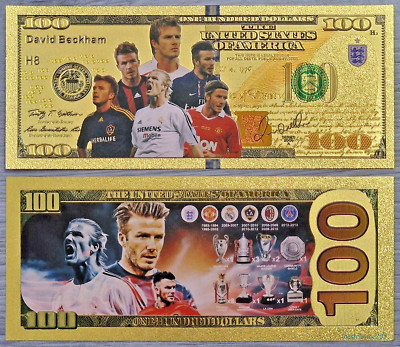   Beckham  100 US Dollars - Colorful Golden Note