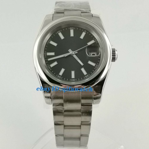 40mm BLIGER gray dial sapphire glass steel bracelet DG2813 Automatic mens watch - Picture 3 of 11