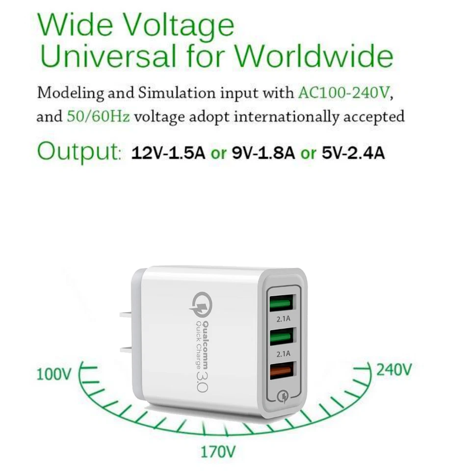 For iPhone 5 6 7 8 11 12 13 14 Adapter Block QC Fast Charger USB Charging Cable  - Image 4 of 4