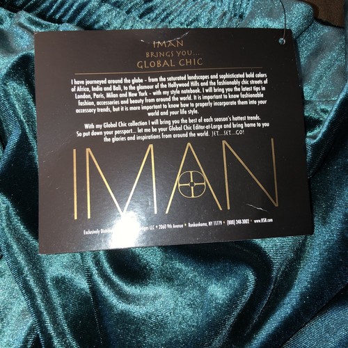 IMAN Global Chic L NWT BLUE Velvet Pull On Palazzo Pants Wide leg HR 34/32 - Picture 13 of 16