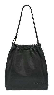 LIEBESKIND BERLIN Ruffle Sheep Natural Cloud Hobo Bag M Tasche Black Neu