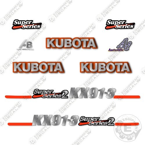 Fits Kubota KX91-3 Series 2 Decal Kit Mini Excavator - 7 YEAR 3M VINYL! - Picture 1 of 1