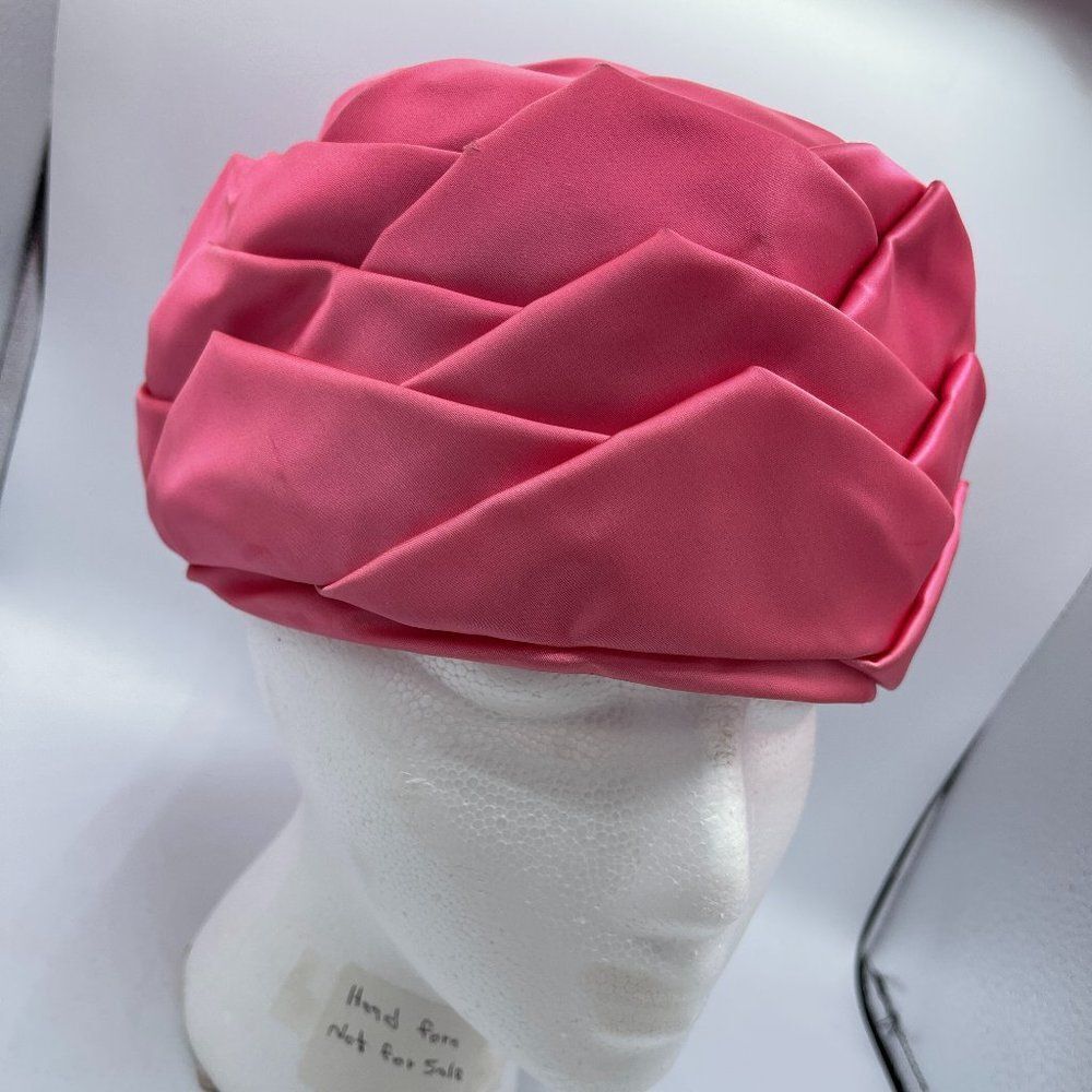 Styled by Coralie Vintage Retro Pink Turban Style Hat | eBay display picture 3