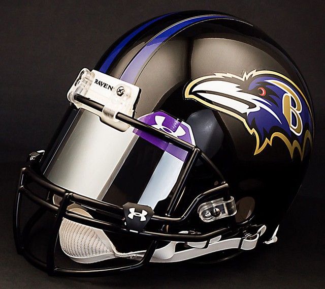 *CUSTOM* BALTIMORE RAVENS Authentic NFL Riddell VSR4 ProLine Football