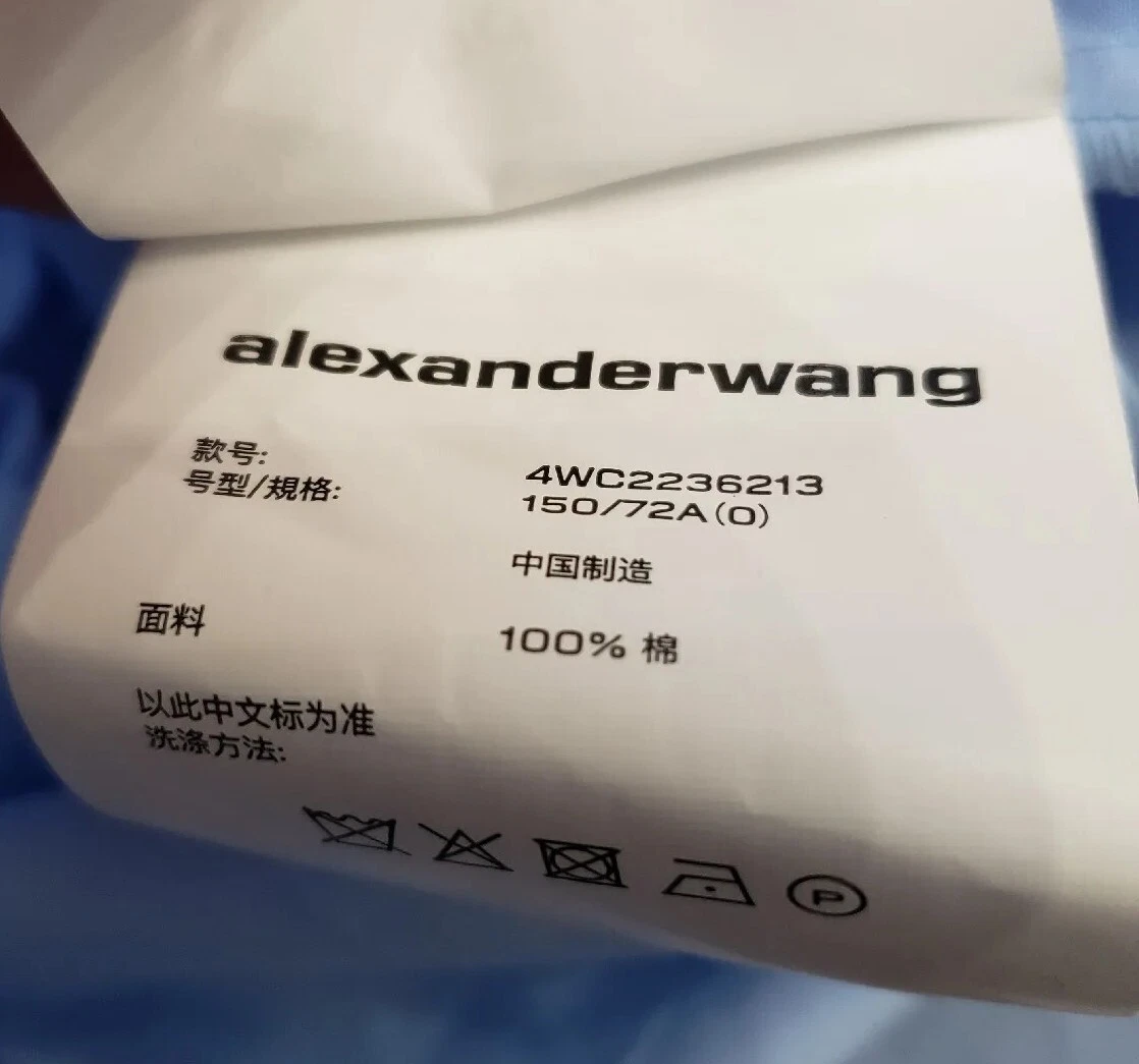 Mini abito da donna blu drappeggiato Alexander Wang taglia 0