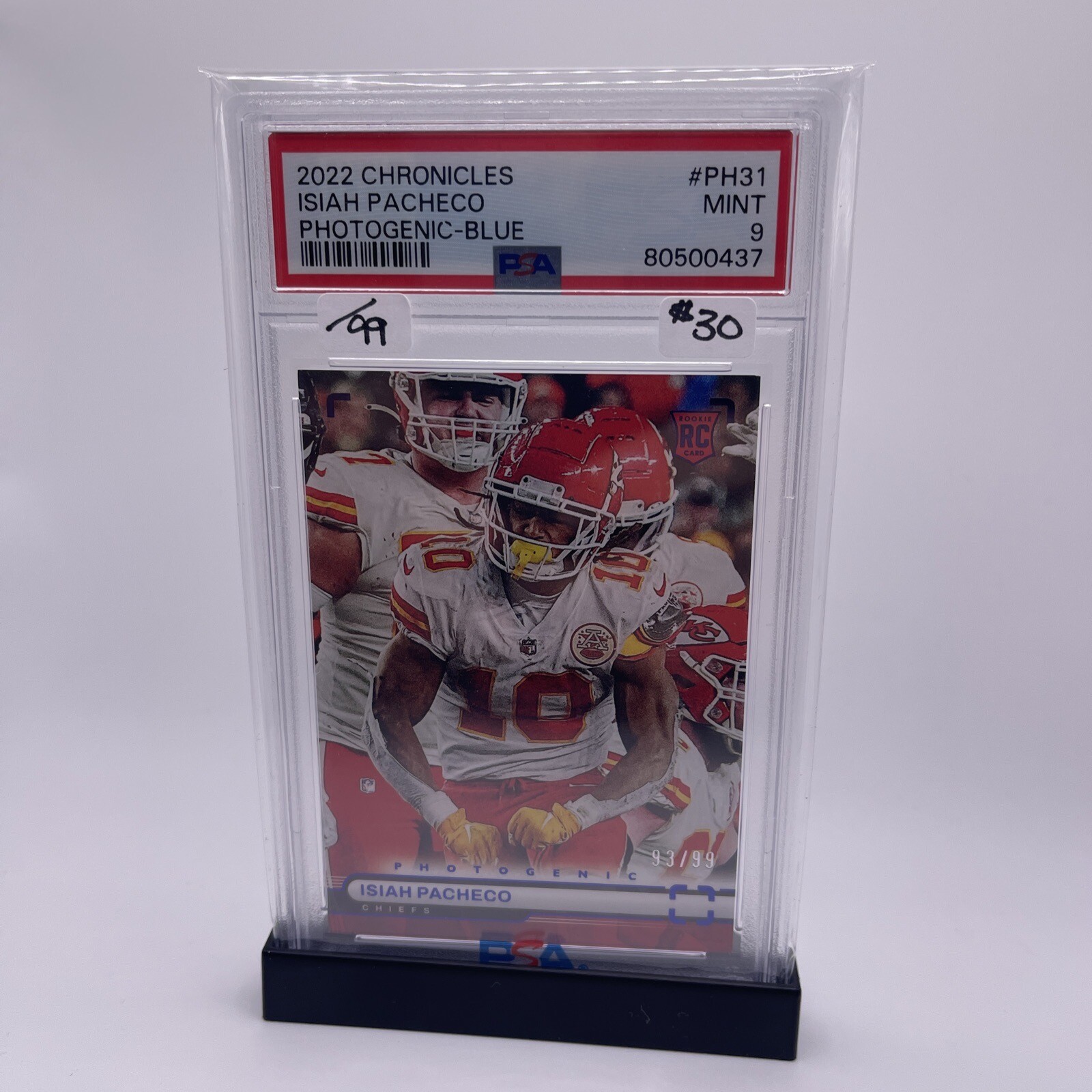 Isiah Pacheco Panini Chronicles Photogenic #PH31 Blue