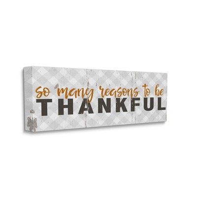 Reasons to be Thankful Quote Autumn Charm, Design by Jessica Mundo Canvas Wal...