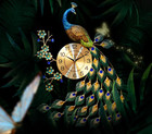 Elegant Wall Clock 78cmX50cm Metal Peacock Bird Wall Mounted Decor Quartz Watch