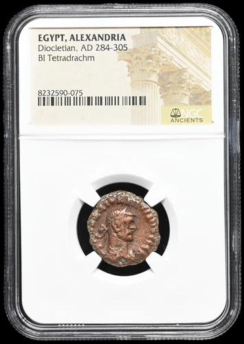 EGYPT, Alexandria. Diocletian. AD 284-305. Potin Tetradrachm, NGC Certified