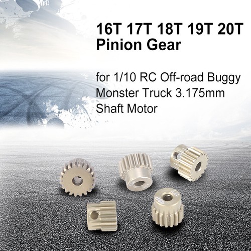 SURPASS HOBBY 48DP 16T 17T 18T 19T 20T Pinion Gear Set for 1/10 3.175MM RC Motor - Picture 3 of 7