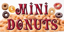 MINI DONUT DONUTS VINYL BANNERS  CHOOSE YOUR SIZE FULL COLOR NEW