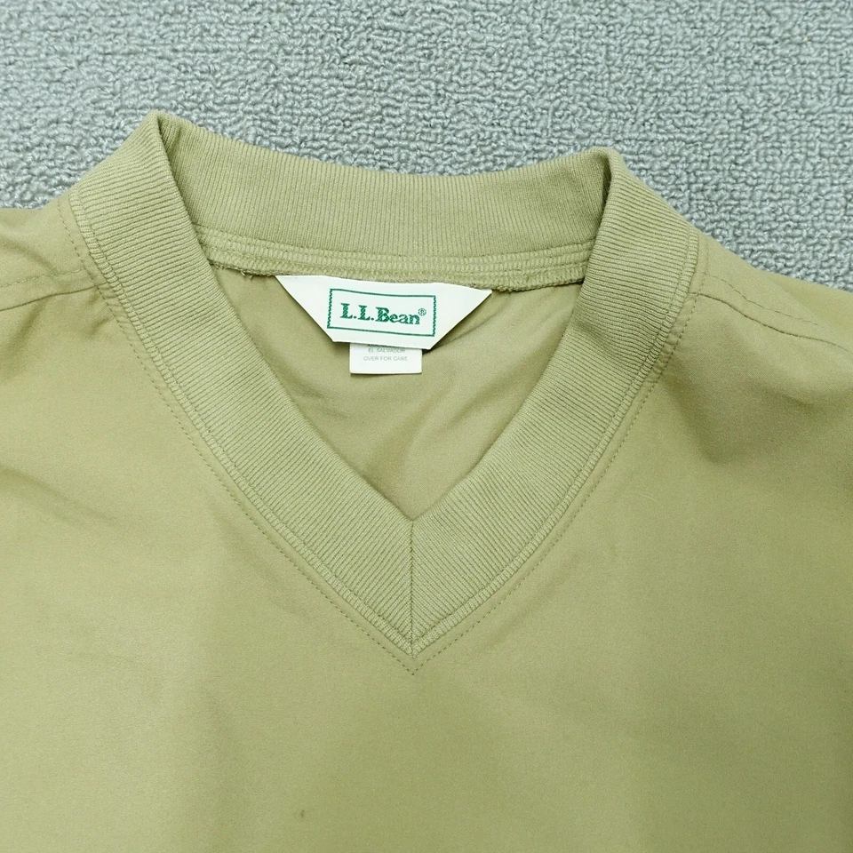 L.L. Chaqueta de golf Bean Pullover para hombre talla mediana alta marrón tostado cuello en V manga larga Foto 2 de 4