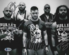Finn Balor Tama Tonga Bad Luck Fale +2 Signed 8x10 Photo BAS COA Bullet Club WWE
