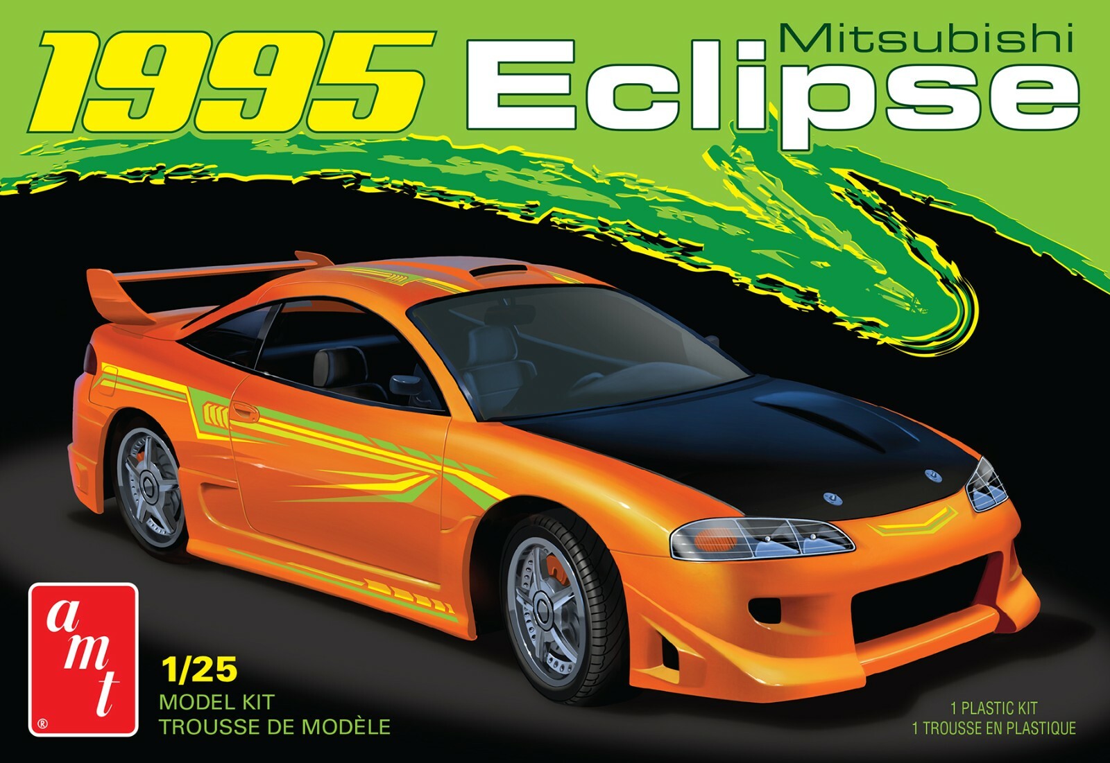 AMT 1995 MITSUBISHI ECLIPSE 1:25 SCALE MODEL KIT #1089