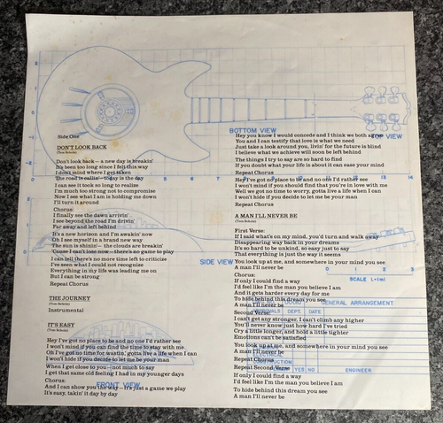VINYL LP BOSTON DONT LOOK BACK RECORD OBI INSERTS JAPAN 1ST PRESS 253P-1 EX/EX - Foto 14 di 17