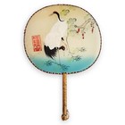 New ListingAntique Chinese Hand Fan - Cranes & Pine, Qianlong Mark (Possible Qing Dynasty)