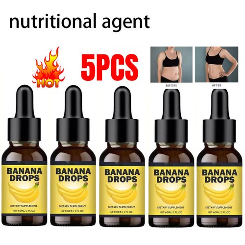 (5 Pack) Banana Drops Advanced Formula Maximum Strength Liquid Supplement