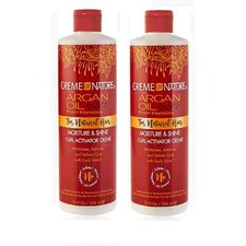 Creme of Nature Argan Oil Moisture Shine Curl Activator Creme 12 oz 2 Pack