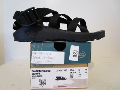 Chaco Womens Banded Z Cloud Sandals Black Size 5