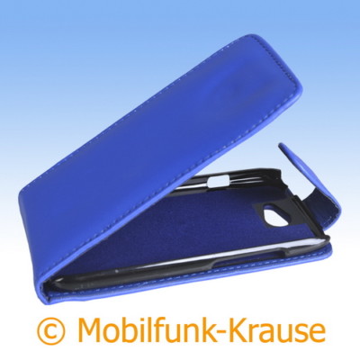 Flip Case Etui Handytasche Tasche Hülle f. HTC One S (Blau)
