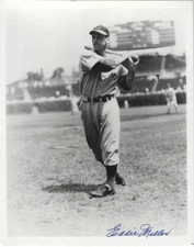 Signed 8x10 EDDIE MILLER  Cincinnati Reds Autographed photo - w/COA