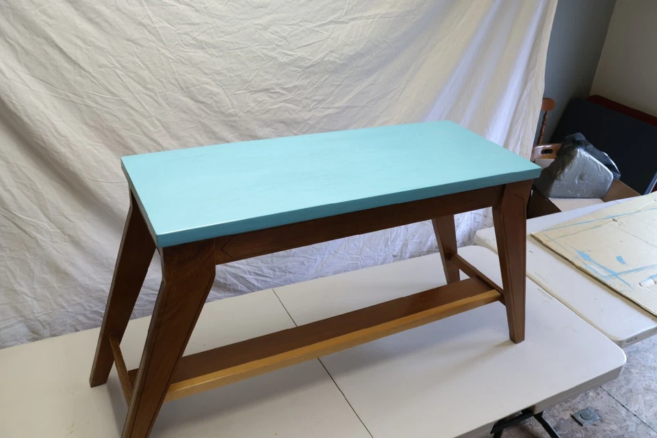 Banco de órgano eléctrico de teatro Conn vintage años 60 asiento acabado personalizado Foto 2 de 4