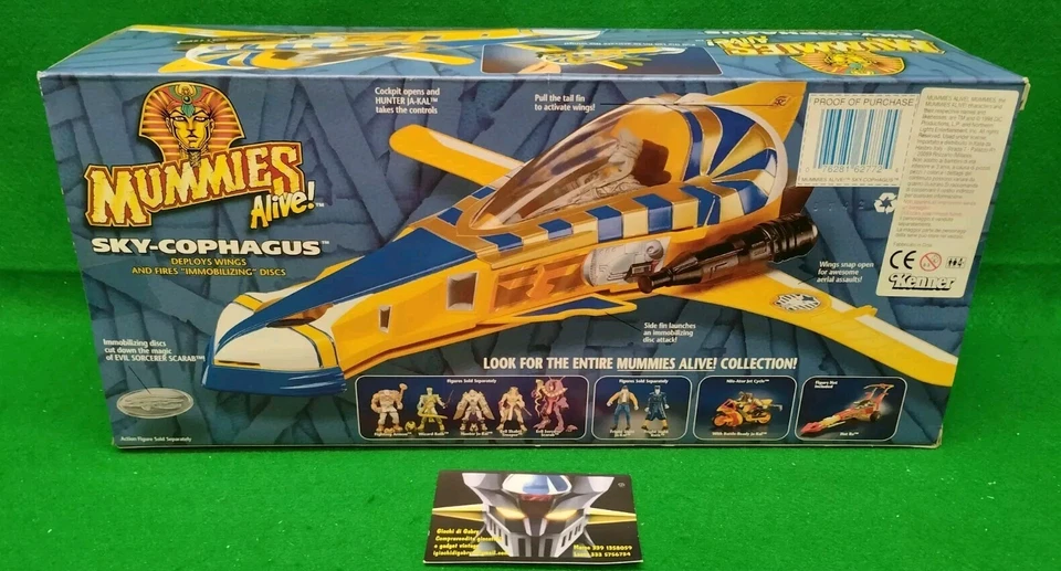 Vintage Toys Serie MUMMIES ALIVE! SKY-COPHAGUS Sarcofago, 1998 KENNER, NEW MISB! - Immagine 2 di 4