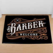 Alfombrilla de bienvenida de peluquero, felpudo de peluquero nombre de peluquería personalizado, peluquería al aire libre, con
