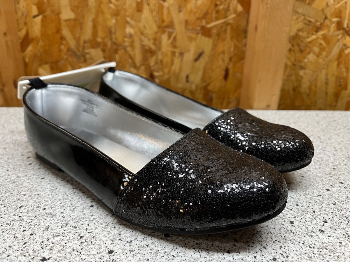 Crazy Girls Black sparkly, patent leather dress shoes size