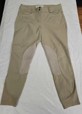 Symphony By Tredstep Breeches Women's 32R Tan Gray/Pink Accent Riding Equestrian