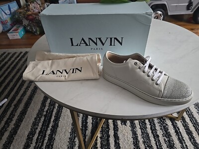 Lanvin sneakers men Light Gray Low Top Size 8 Us