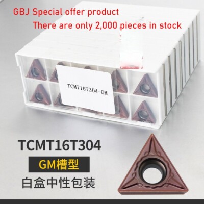 10-Pack TCMT16T304 Tungsten Carbide Inserts - For 1/2" Lathe Turning Tools, TCMT32.5, Unbranded